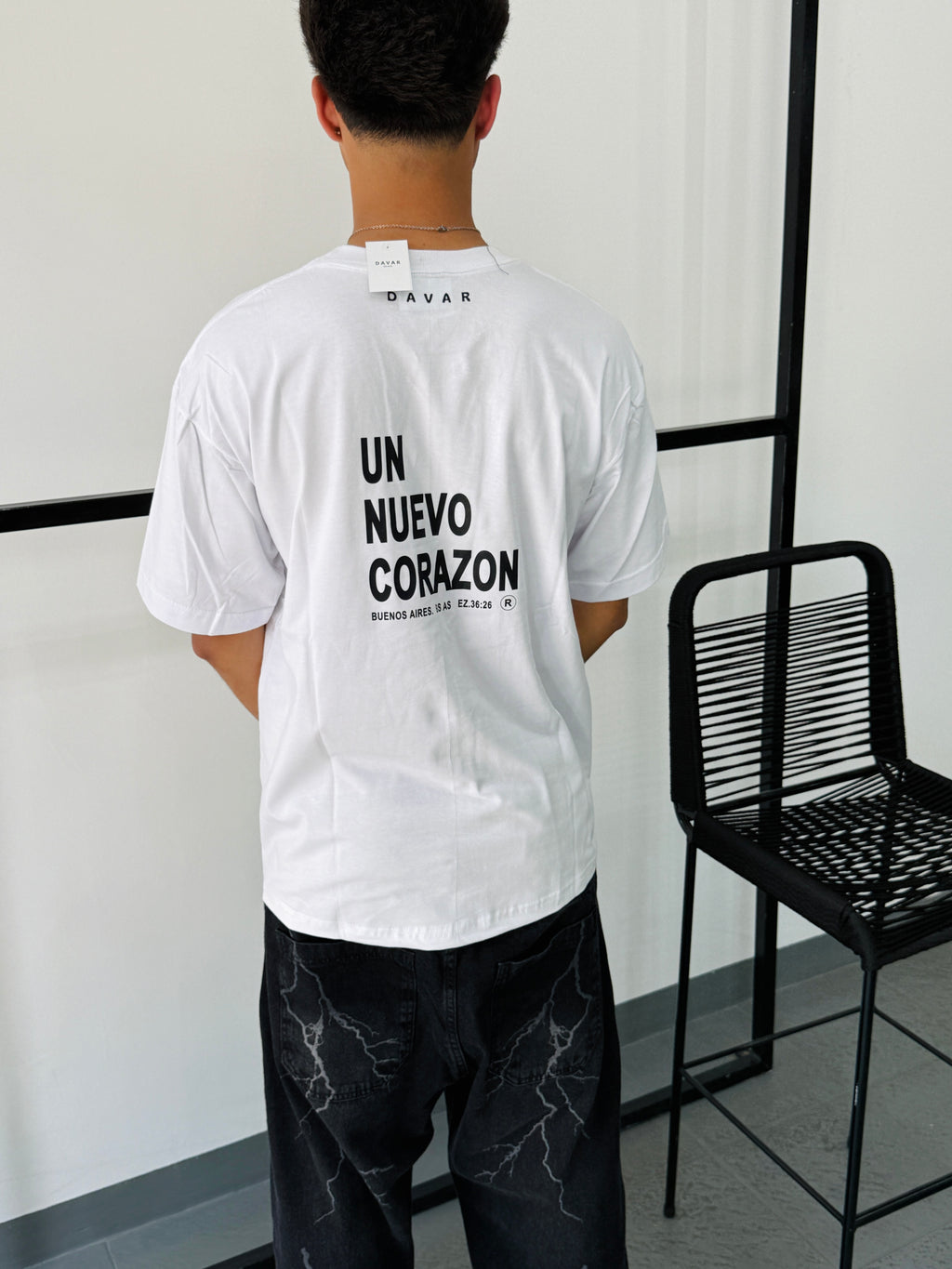 REMERA BLANCA EZ 36:26 UN NUEVO CORAZON