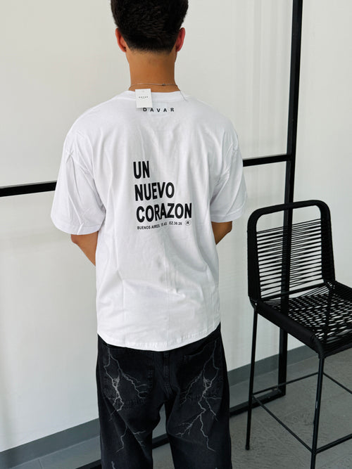 REMERA BLANCA EZ 36:26 UN NUEVO CORAZON