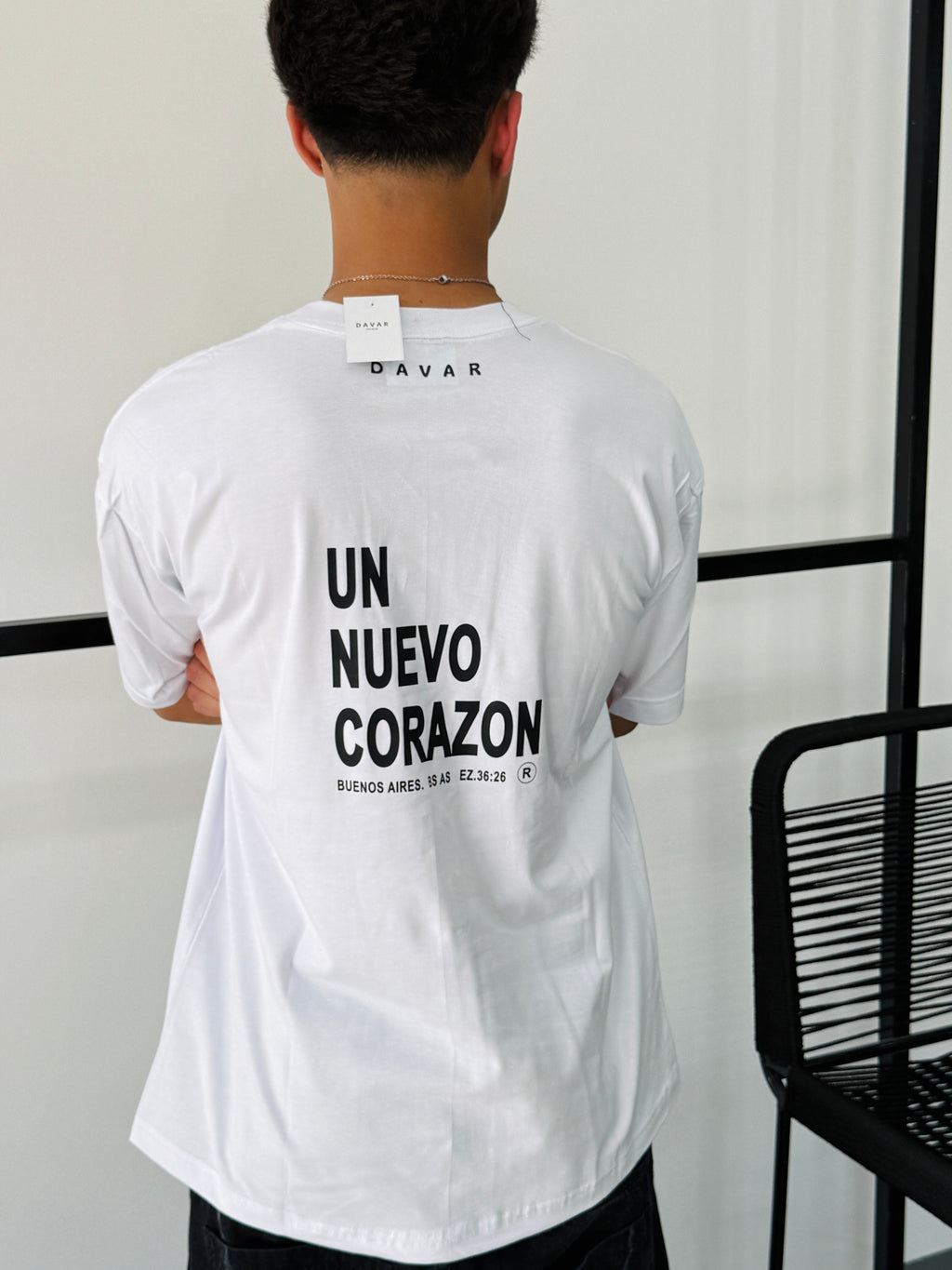 REMERA BLANCA EZ 36:26 UN NUEVO CORAZON