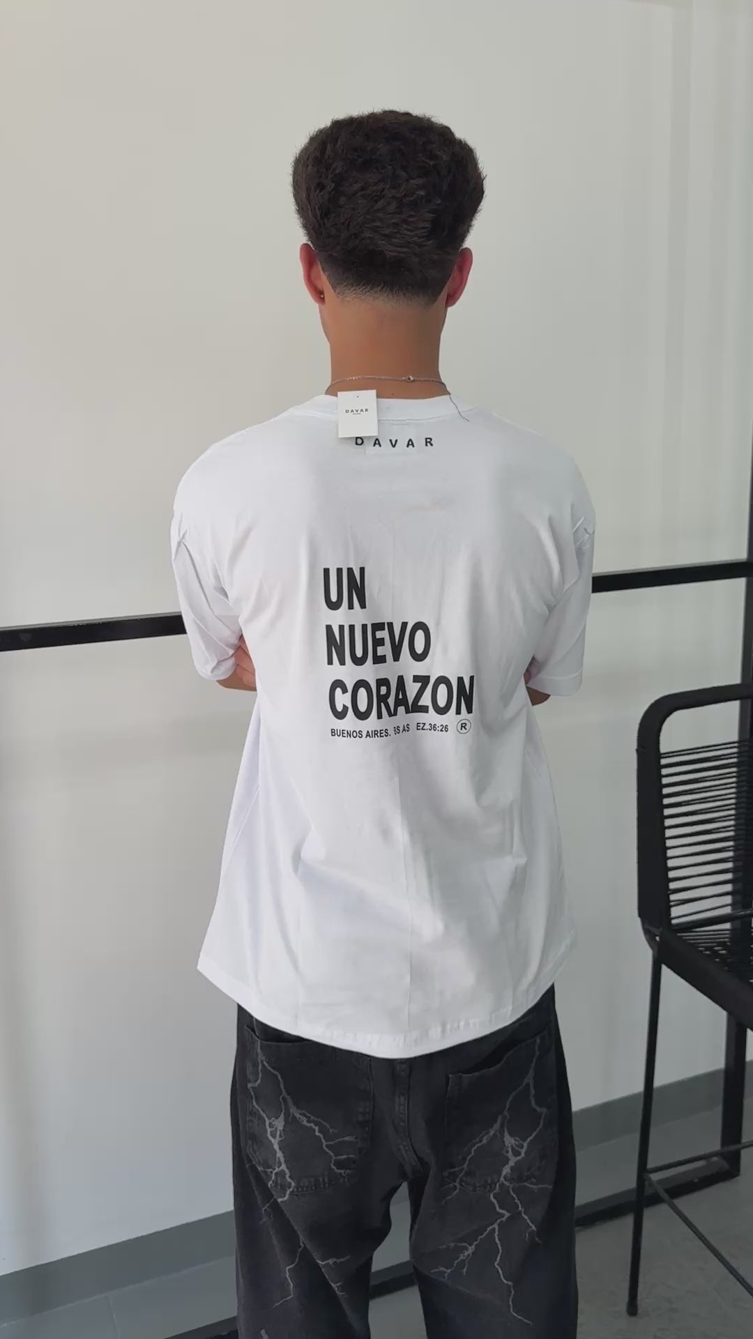 REMERA BLANCA EZ 36:26 UN NUEVO CORAZON
